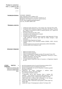 FORMATO EUROPEO PER IL CURRICULUM VITAE LONGHIN