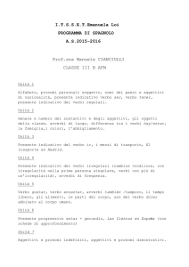 I.T.S.S.E.T.Emanuela Loi PROGRAMMA DI SPAGNOLO A.S.2015