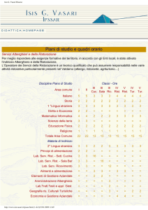 Piano di studio Alberghiero e Ristorazione