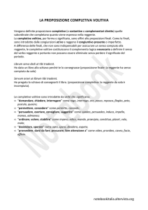 La proposizione completiva volitiva - Notebook Italia