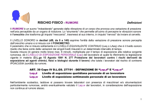 rischio fisico - rumore