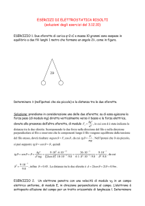 esercizi di elettrostatica risolti