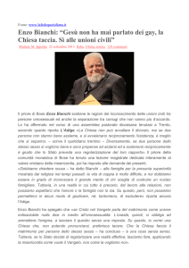 Enzo Bianchi: “Gesù non ha mai parlato dei gay, la Chiesa taccia. Sì