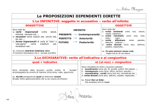 Le infinitive, le dichiarative