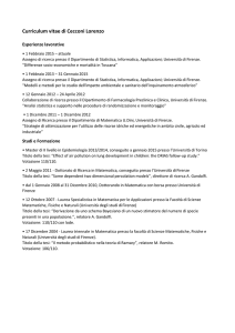 Curriculum vitae di Cecconi Lorenzo