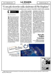 E ora più ricerche sulla sindrome di Rtt-Hopkins
