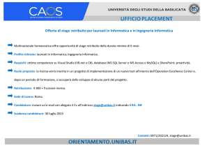 Offerta di stage retribuito per laureati in Informatica e in Ingegneria