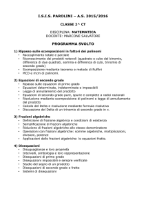 2CT-Matematica - Istituto Agrario `Parolini`