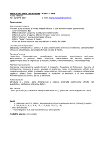 FISICA DEI SEMICONDUTTORI
