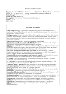 I_II_Botanica Morfofunzionale - Dipartimento di Scienze della Terra