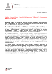 I bambini della scuola “A.Balletti” alla scoperta del vecchio mulino