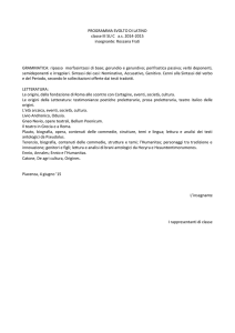 PROGRAMMA SVOLTO DI LATINO classe III SU C a.s. 2014