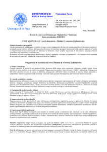 Programma di massima del corso, Modulo II
