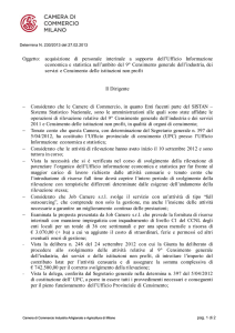 Oggetto: acquisizione di personale interinale a supporto dell`Ufficio