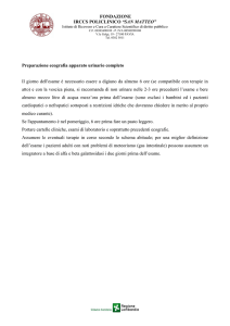 Preparazione ecografia apparato urinario completo