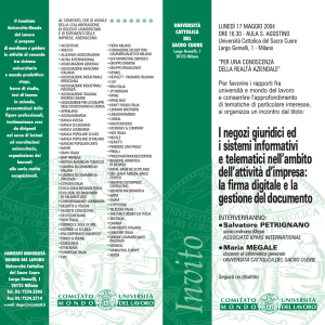 I negozi giuridici ed i sistemi informativi e telematici nell