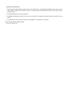 ESERCIZI DI MATEMATICA 1. Scrivi le equazioni della simmetria