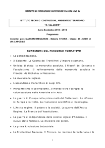 IT CAT Valadier - Programma di STORIA - Classe 4B