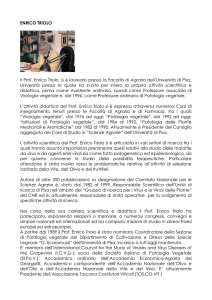 ENRICO TRIOLO Il Prof. Enrico Triolo, si è laureato presso la