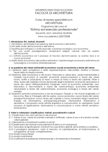 FACOLTÀ DI ARCHITETTURA “Estimo ed esercizio professionale”