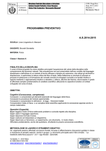 4A - Brunetti - Fisica - Liceo Linguistico "A.MANZONI"