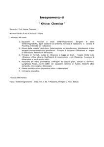 Insegnamento di “ Ottica Classica ”