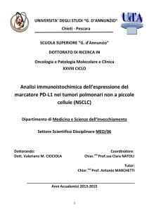 Analisi immunoistochimica dell`espressione del marcatore PD