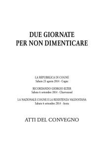 Atti del Convegno – 23 agosto, 6 settembre 2014