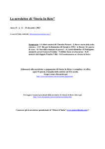 Leggi la newsletter di Storia in Rete n° 11 2002