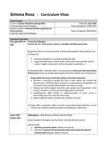 Simona Rosa - Curriculum Vitae