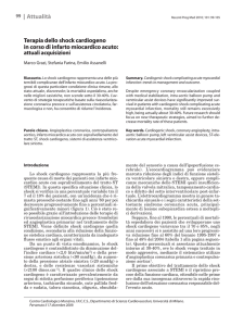 Terapia dello shock cardiogeno in corso di infarto miocardico acuto