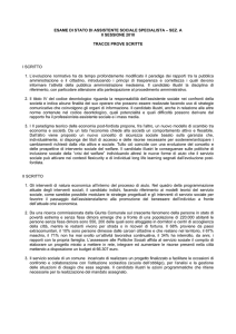 ESAME DI STATO DI ASSISTENTE SOCIALE SPECIALISTA – SEZ