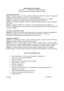 programma di laboratorio di fisica e chimica