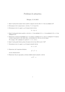 Problemi di aritmetica