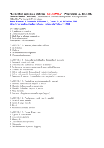 “Elementi di economia e statistica –ECONOMIA”