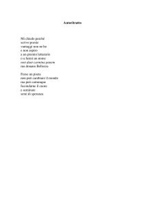 Autoritratto Mi chiedo perché scrivo poesie vantaggi non ne ho e