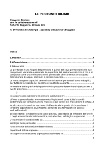 LE PERITONITI BILIARI