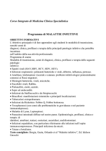 Corso Integrato di Medicina Clinica Specialistica Programma di