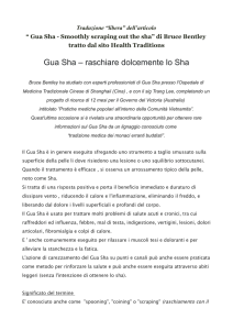 Gua Sha – raschiare dolcemente lo Sha