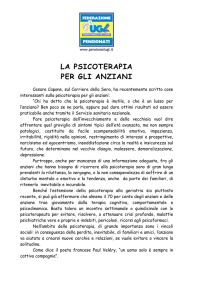 la psicoterapia per gli anziani
