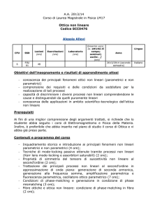Ottica non lineare - Università degli Studi dell`Insubria