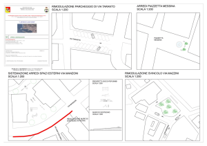 arredi piazzetta messina scala 1:200 rimodulazione parcheggio di