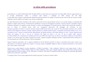 La dieta della gravidanza