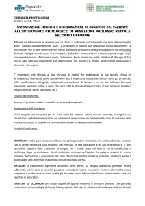 Resezione di prolasso rettale mucoso sec.Delorme