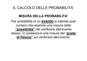 IL CALCOLO DELLE PROBABILITA`