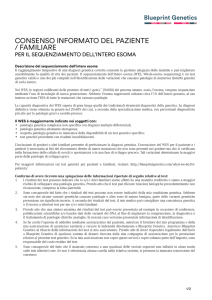 consenso informato del paziente / familiare