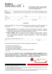 Modello di richiesta stime - Borsa Immobiliare Vicenza