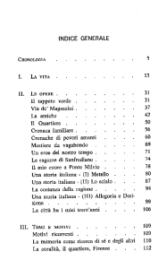 INDICE GENERALE CRONOLOGIA 5 I. LA VITA 13 II. LE OPERE 31