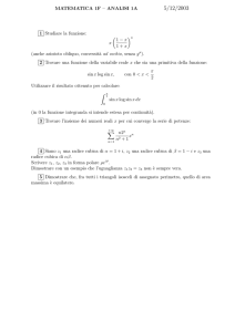 1 − x 1 + x - Dipartimento di Matematica