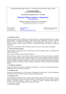 Elementi di fisica nucleare e subnucleare
